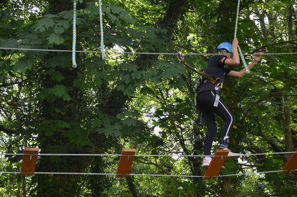 Klettern im Hochseilgarten