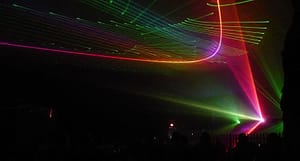 Lasershow in der Phänomenta auf Usedom